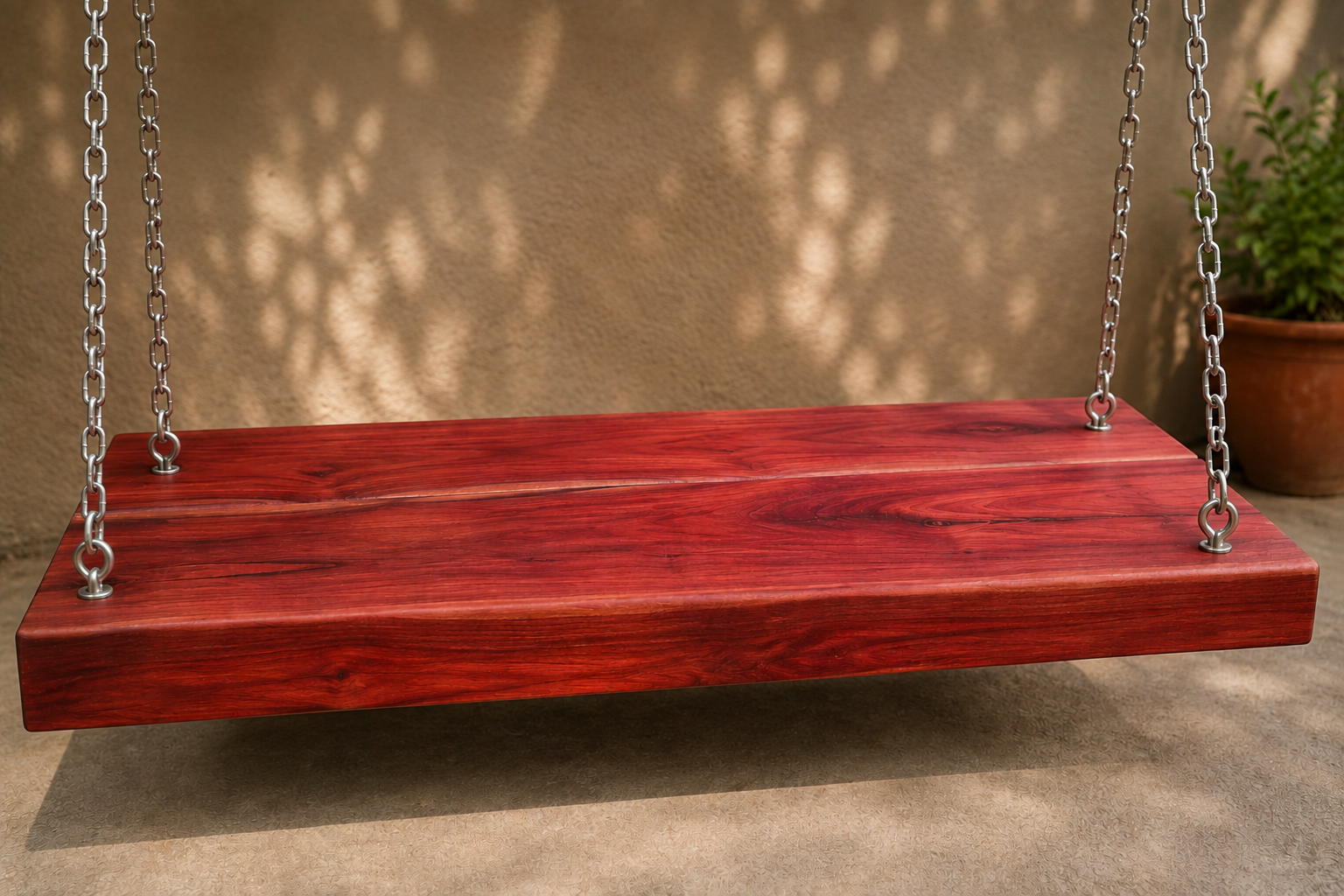 Australian Red Gum hardwood complete swing with smooth finished edges